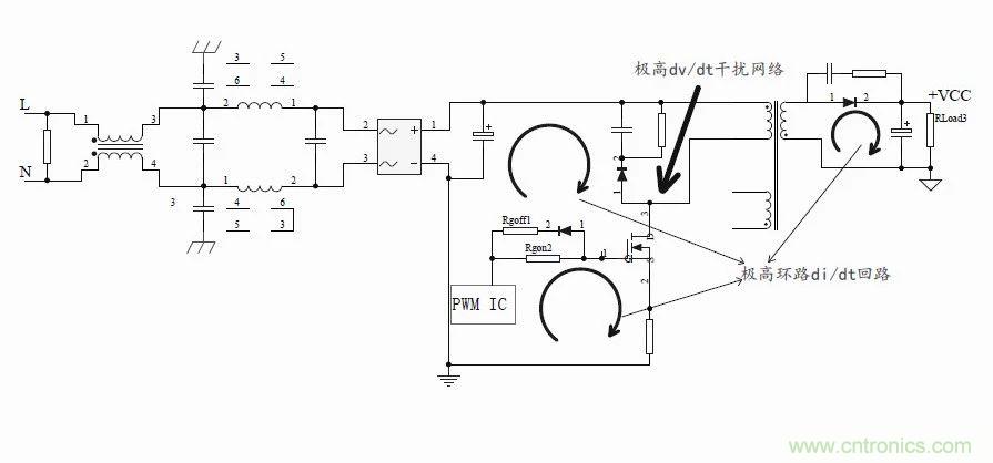 如何改善開關電源電路的EMI特性？