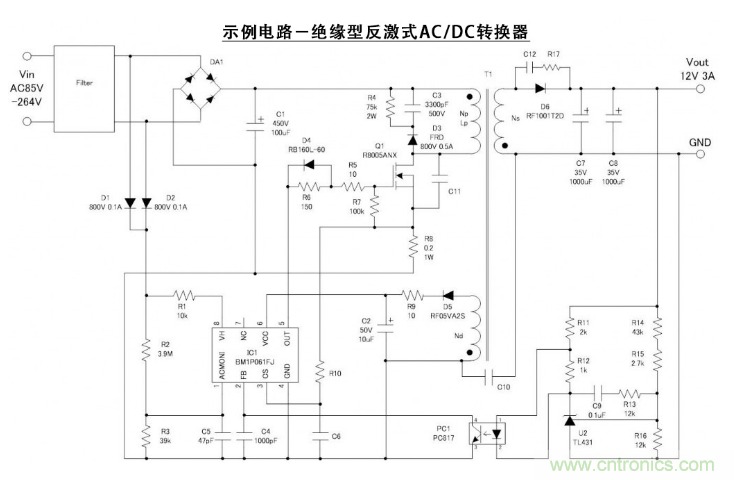絕緣型反激式轉(zhuǎn)換器電路設計:變壓器設計(數(shù)值計算) 絕緣型反激式轉(zhuǎn)換器電路設計:變壓器設計(數(shù)值計算)