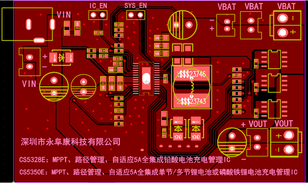 CS5350/CS5328 太陽能板供電鉛酸蓄電池、磷酸鐵鋰電池、鋰電池充電管理IC系列
