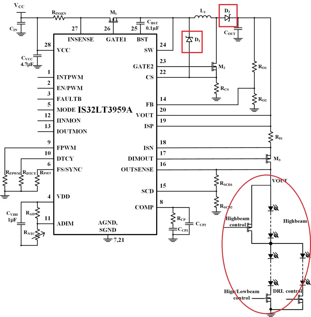 如何解決單芯片驅動HB/LB/DRL,LED負載切換電流過沖？